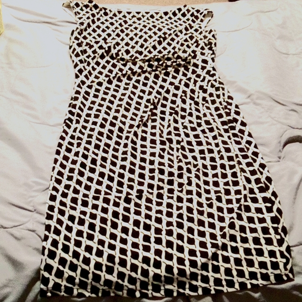 WOMENS RALPH LAUREN SZ 8 BLK/WHITE DRESS